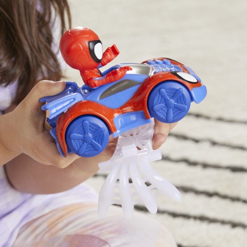 Marvel Spidey e I Suoi Fantastici Amici, set Spidey Web Crawler, action figure di Spidey con veicolo e accessorio, giocattoli ,
