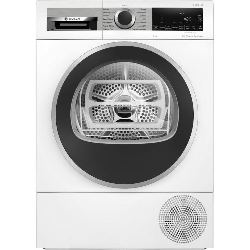 Bosch Serie 6 WQG245D0IT Wäschetrockner Freistehend Frontlader 9 kg A+++ Weiß