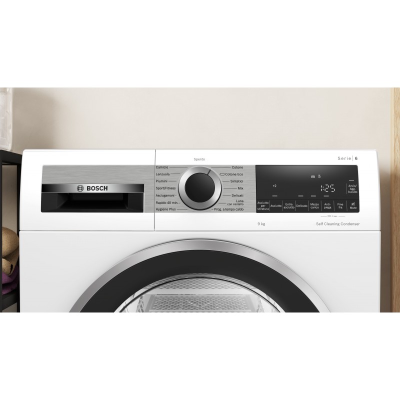 Bosch Serie 6 WQG245D0IT Wäschetrockner Freistehend Frontlader 9 kg A+++ Weiß