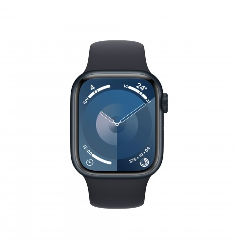 Apple Watch Series 9 GPS 41mm Midnight Aluminium Case with Midnight Sport Band - M L