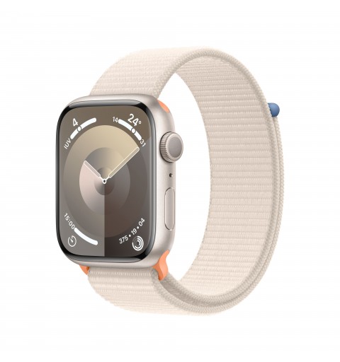 Apple Watch Series 9 45 mm Numérique 396 x 484 pixels Écran tactile Beige Wifi GPS (satellite)