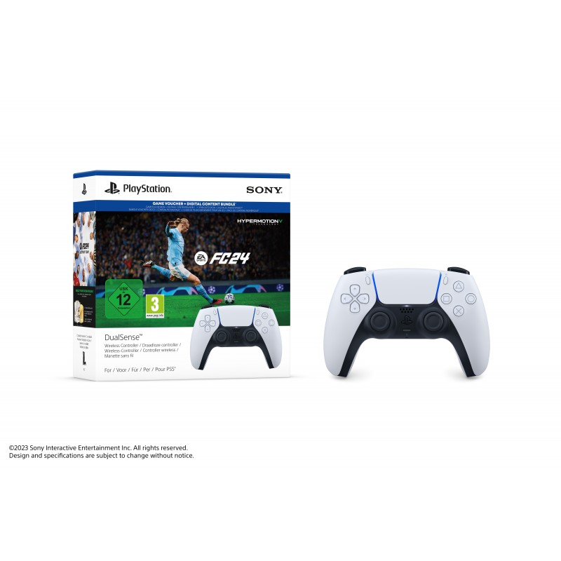 Sony Bundle Controller wireless DualSense – EA SPORTS FC 24 Noir, Blanc Bluetooth Manette de jeu Analogique Numérique