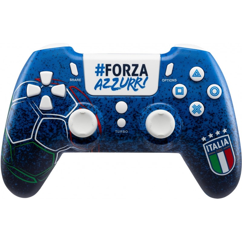 Qubick ACP40173 mando y volante Azul Bluetooth USB Gamepad Analógico Digital PC, PlayStation 4, PlayStation 5