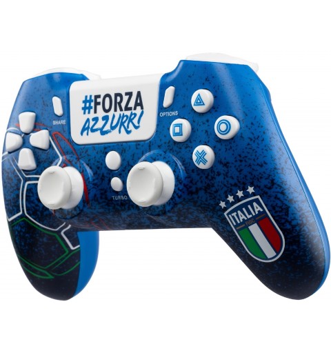 Qubick ACP40173 mando y volante Azul Bluetooth USB Gamepad Analógico Digital PC, PlayStation 4, PlayStation 5