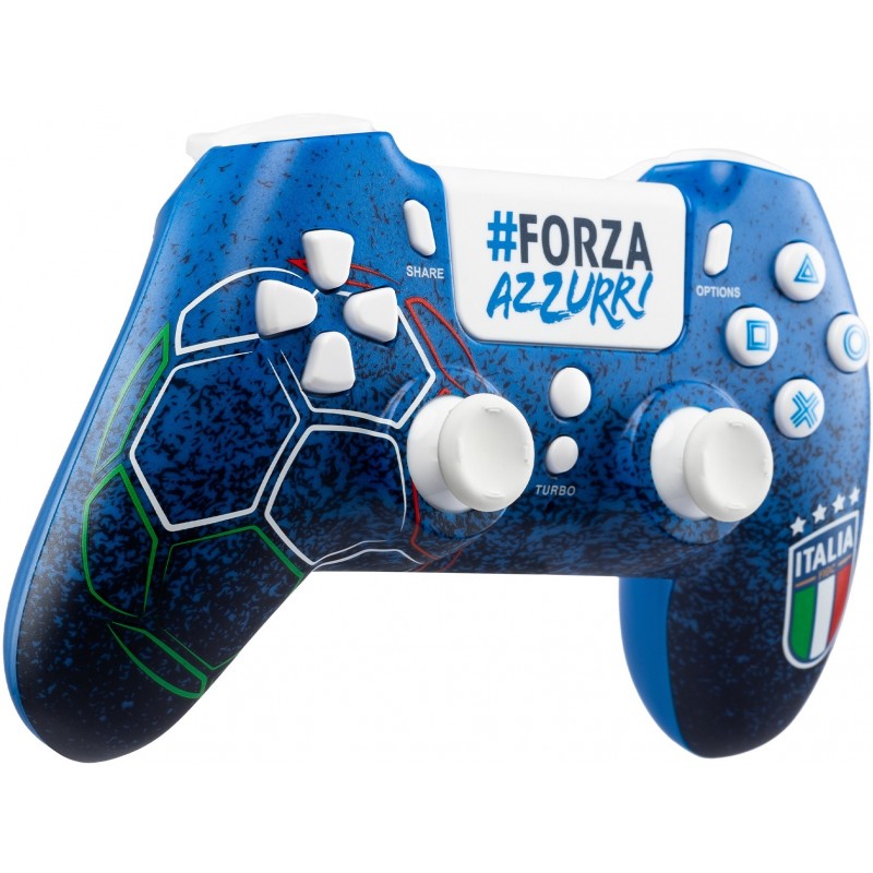 Qubick ACP40173 mando y volante Azul Bluetooth USB Gamepad Analógico Digital PC, PlayStation 4, PlayStation 5