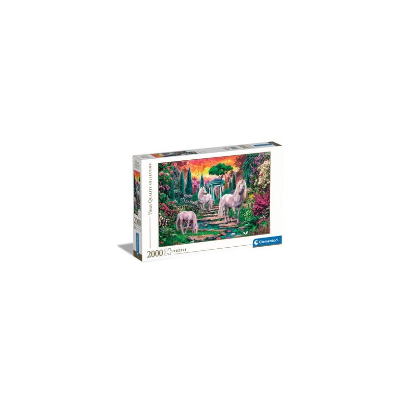 Clementoni Classical garden unicorns Jeu de puzzle 2000 pièce(s) Animaux