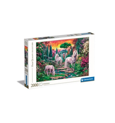 Clementoni Classical garden unicorns Jeu de puzzle 2000 pièce(s) Animaux