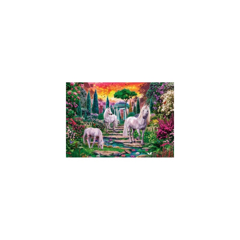 Clementoni Classical garden unicorns Jeu de puzzle 2000 pièce(s) Animaux