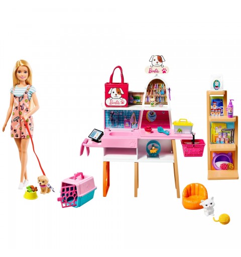 Barbie Haustiersalon Spielset und Puppe