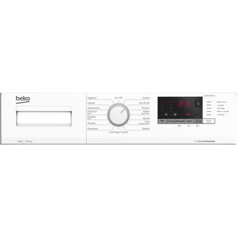 Beko WUXR81282WI IT machine à laver Charge avant 8 kg 1200 tr min Blanc