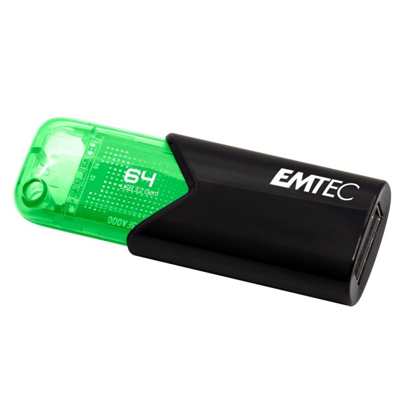 Emtec Click Easy lecteur USB flash 64 Go USB Type-A 3.2 Gen 1 (3.1 Gen 1) Noir, Vert