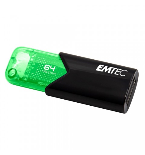 Emtec Click Easy lecteur USB flash 64 Go USB Type-A 3.2 Gen 1 (3.1 Gen 1) Noir, Vert