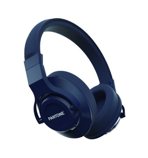 Pantone PT-WH005 Casque Avec fil &sans fil Arceau Appels Musique Bluetooth Bleu