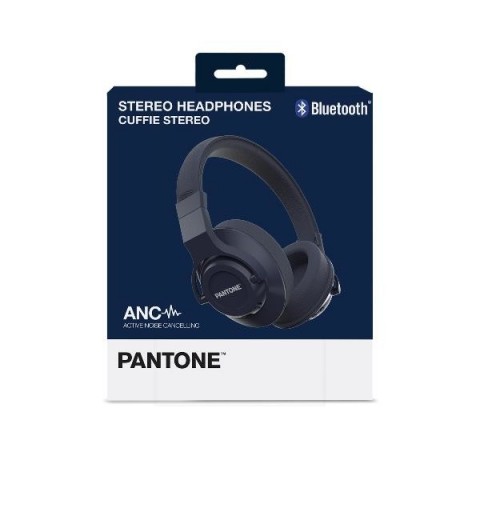 Pantone PT-WH005 Kopfhörer Verkabelt & Kabellos Kopfband Anrufe Musik Bluetooth Blau