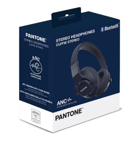 Pantone PT-WH005 Casque Avec fil &sans fil Arceau Appels Musique Bluetooth Bleu