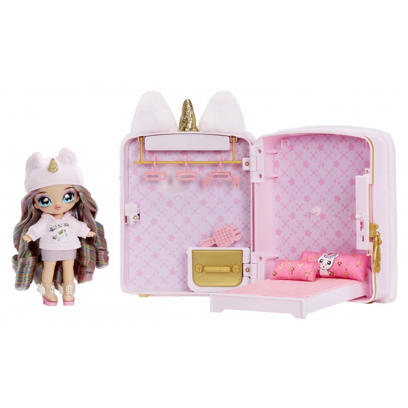 Na! Na! Na! Surprise 3-in-1 Backpack Bedroom Unicorn Playset- Britney Sparkles