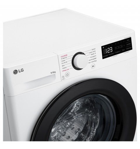 LG D4R3009NSWB washer dryer Freestanding Front-load White D