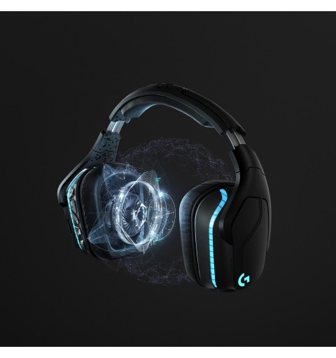 Logitech G G935 Kopfhörer Kabellos Kopfband Gaming Schwarz, Blau