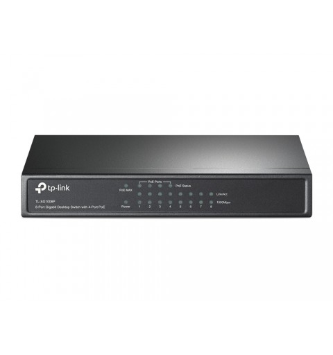 TP-Link TL-SG1008P Gigabit Ethernet (10 100 1000) Energía sobre Ethernet (PoE) Gris