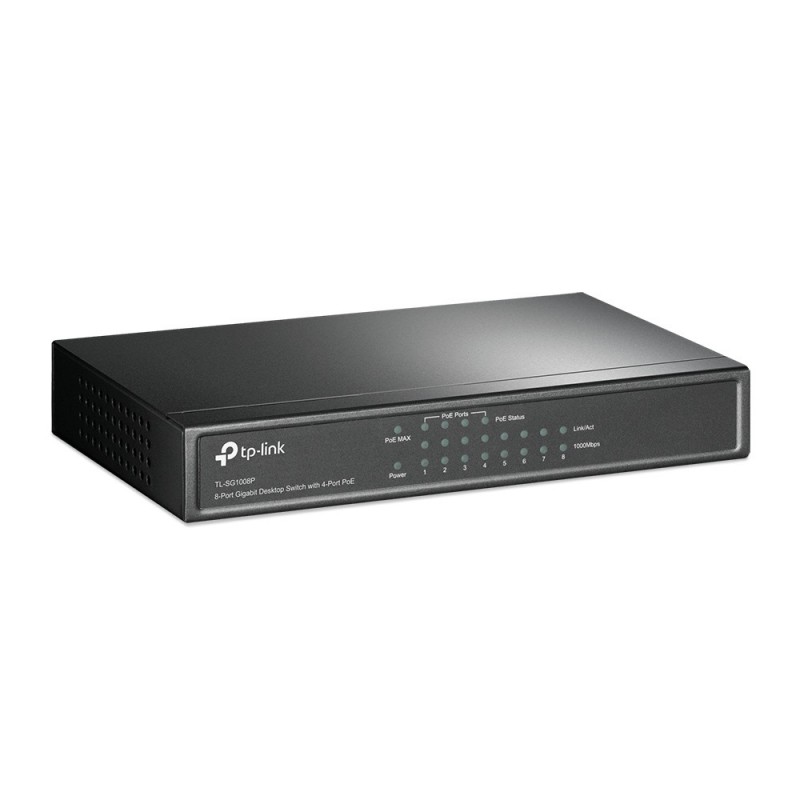 TP-Link TL-SG1008P Gigabit Ethernet (10 100 1000) Energía sobre Ethernet (PoE) Gris