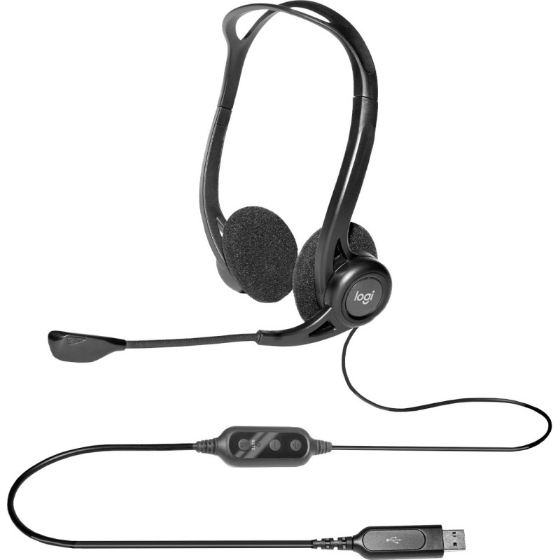 Logitech 960 Auriculares Alámbrico Diadema Llamadas Música USB tipo A Negro