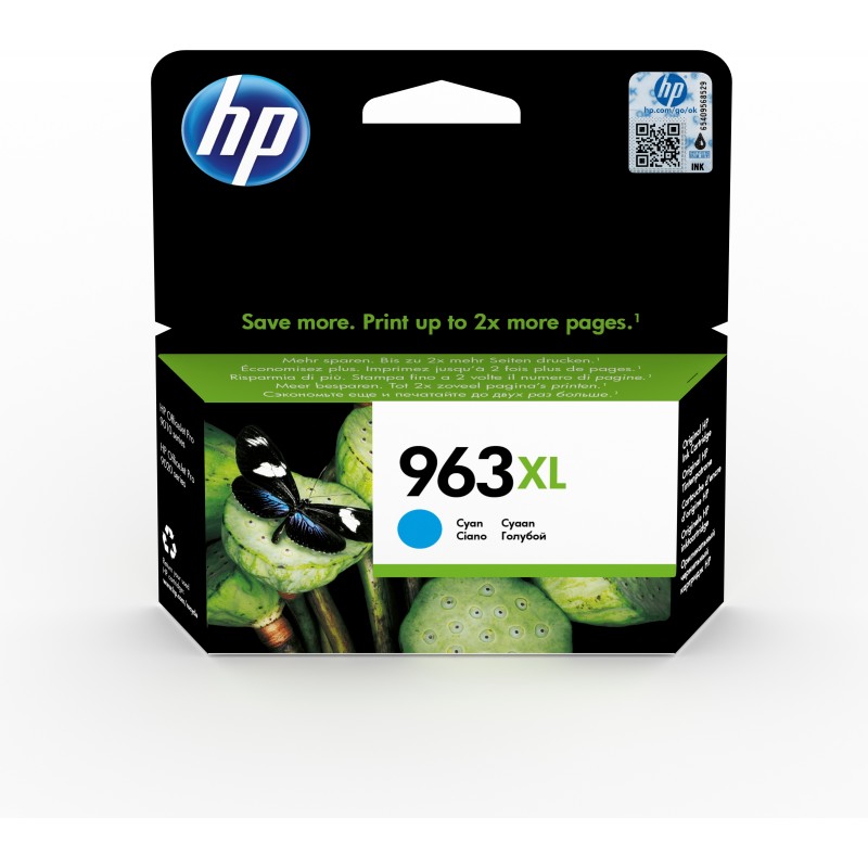 HP Cartucho de tinta Original 963XL cian de alta capacidad