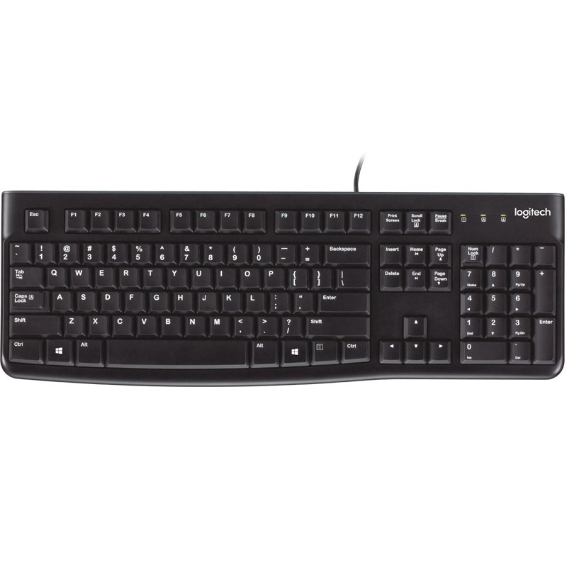 Logitech K120 Corded Keyboard clavier USB QWERTY Anglais Noir