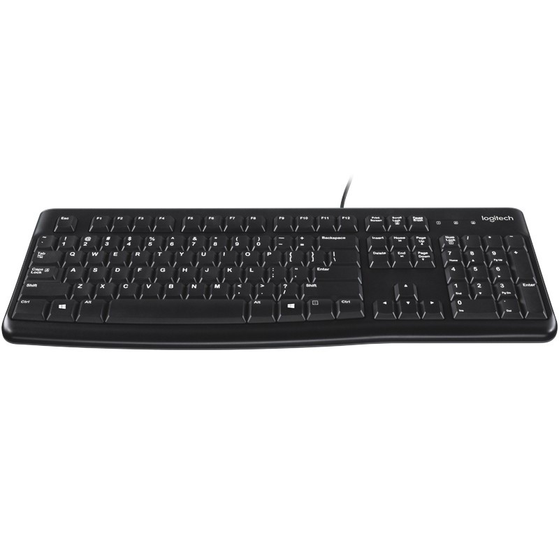 Logitech K120 Corded Keyboard teclado USB QWERTY Inglés Negro