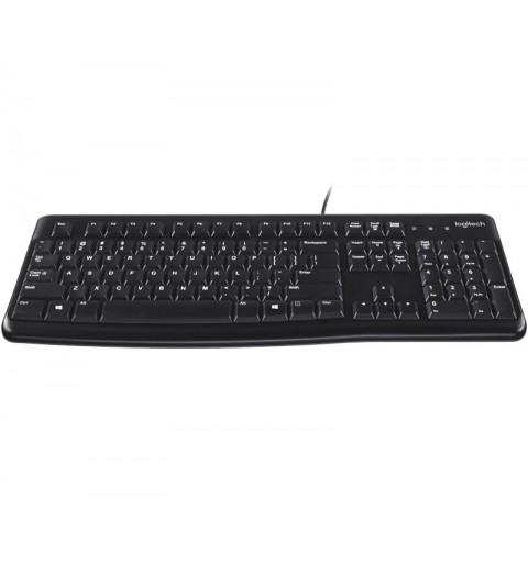 Logitech K120 Corded Keyboard teclado USB QWERTY Inglés Negro