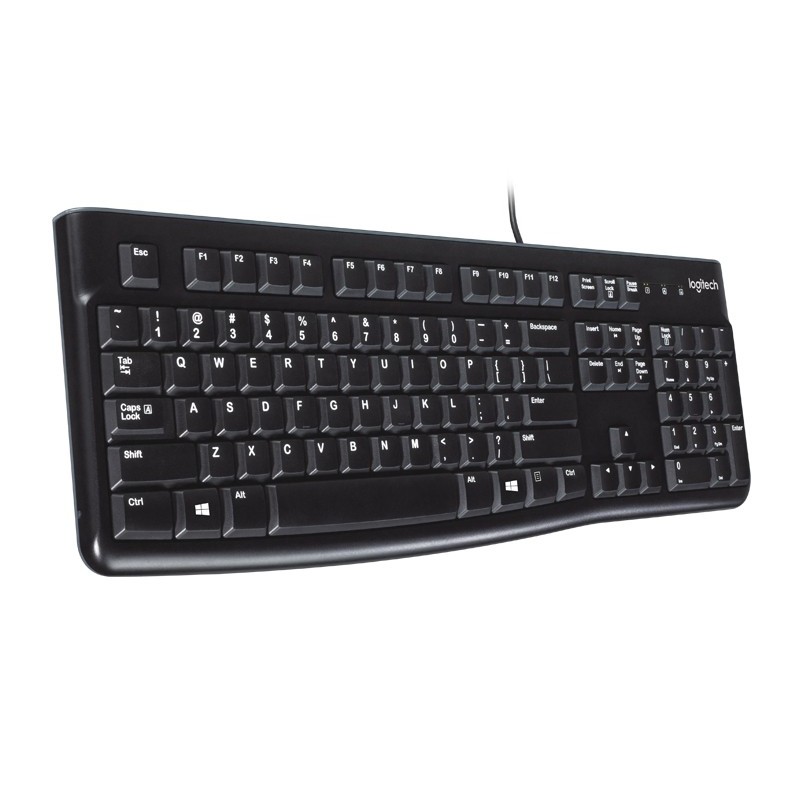 Logitech K120 Corded Keyboard teclado USB QWERTY Inglés Negro