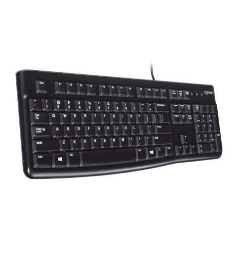 Logitech K120 Corded Keyboard teclado USB QWERTY Inglés Negro