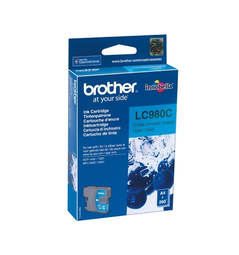 Brother LC-980C cartouche d'encre 1 pièce(s) Original Cyan