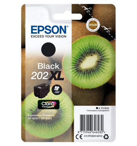 Epson Kiwi Singlepack Black 202XL Claria Premium Ink