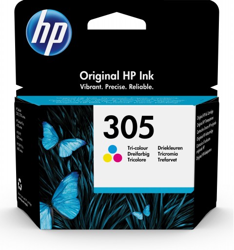 HP Cartouche d’encre trois couleurs 305 authentique