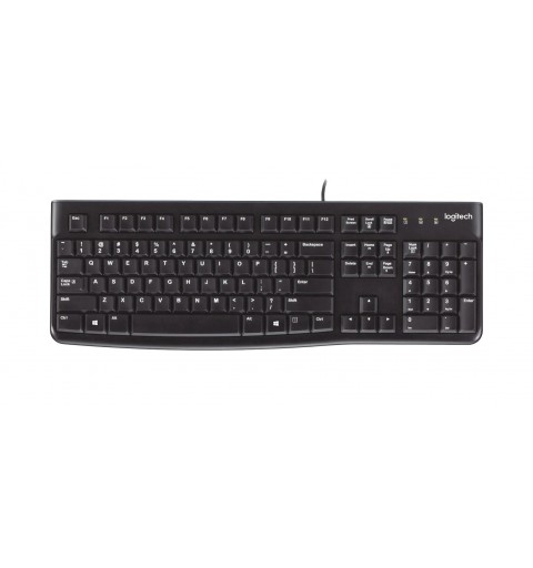 Logitech K120 Corded Keyboard Tastatur Maus enthalten USB AZERTY Französisch Schwarz