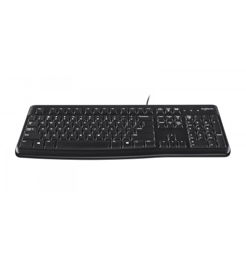 Logitech K120 Corded Keyboard Tastatur Maus enthalten USB AZERTY Französisch Schwarz