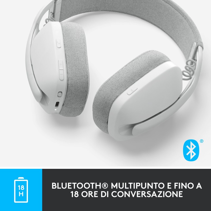 Logitech Zone Vibe 100 Auriculares Inalámbrico Diadema Llamadas Música Bluetooth Blanco