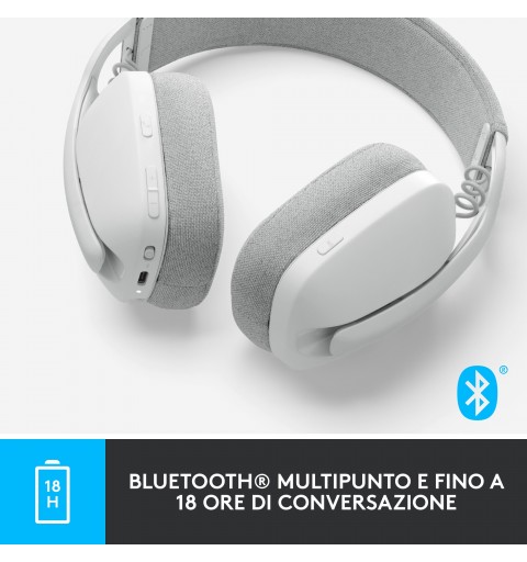 Logitech Zone Vibe 100 Auriculares Inalámbrico Diadema Llamadas Música Bluetooth Blanco