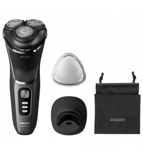 Philips S3343 13 men's shaver Rotation shaver Trimmer Black, Chrome