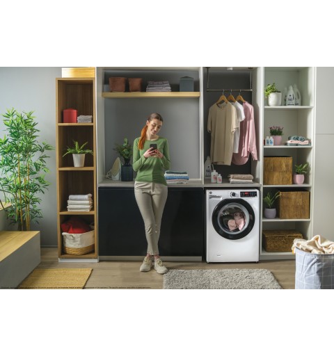 Hoover H-WASH 350 H3WPS4376TAMB6-S machine à laver Charge avant 7 kg 1300 tr min Blanc