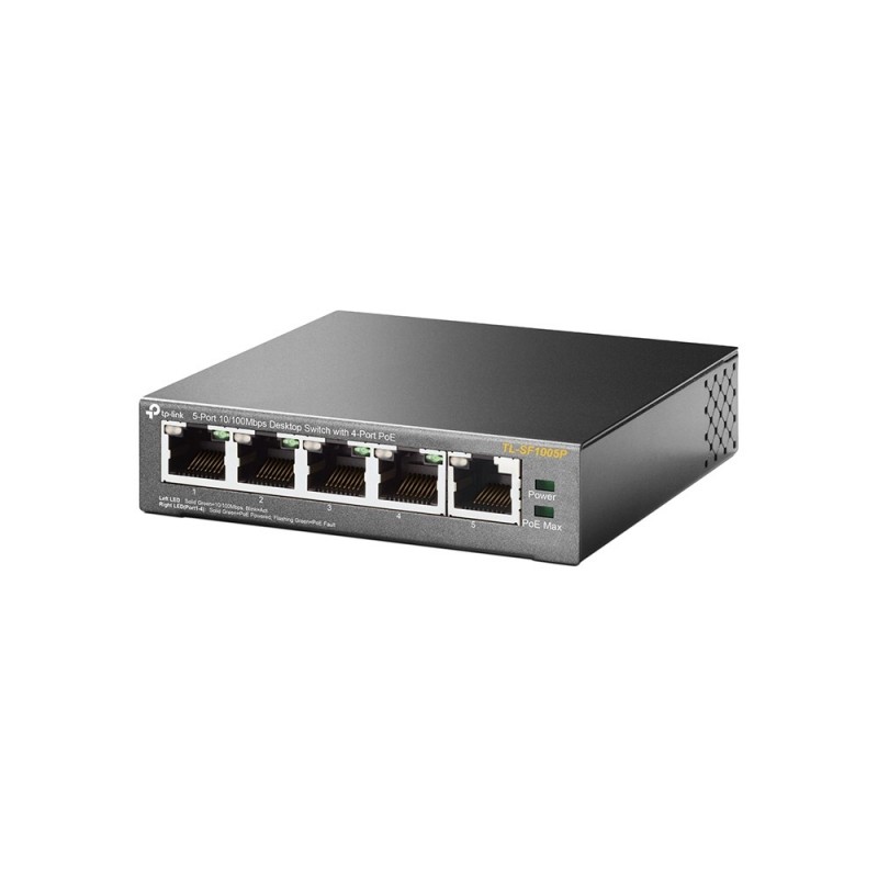 TP-Link 5-Port 10 100Mbps Desktop PoE Switch with 4-Port