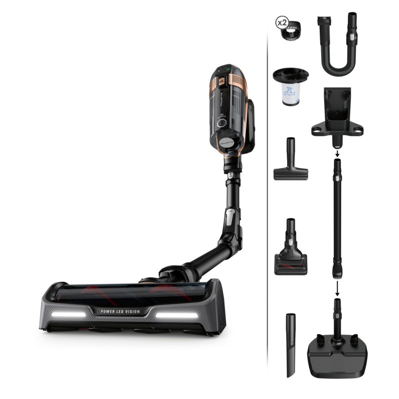 Rowenta X-Force Flex 15.60 handheld vacuum Black, Grey Bagless