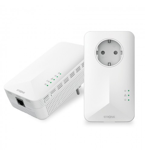 Strong POWERL1000DUOWIFIEUV2 adaptador de red PowerLine 1000 Mbit s Ethernet Wifi Blanco 2 pieza(s)