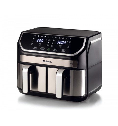 Ariete 00C462500AR0 friteuse Double 9 L Autonome 2100 W Friteuse d’air chaud Noir, Argent