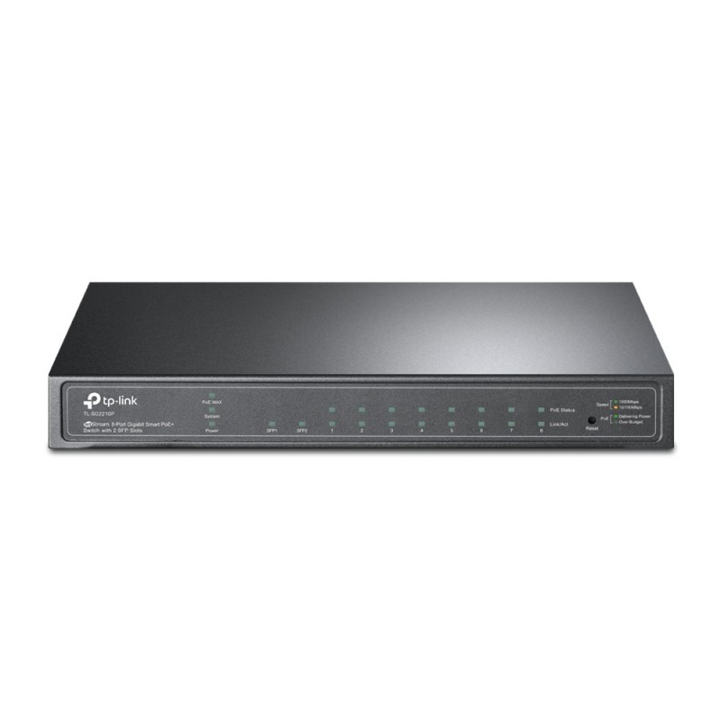 TP-Link TL-SG2210P Managed L2 Gigabit Ethernet (10 100 1000) Power over Ethernet (PoE) Schwarz