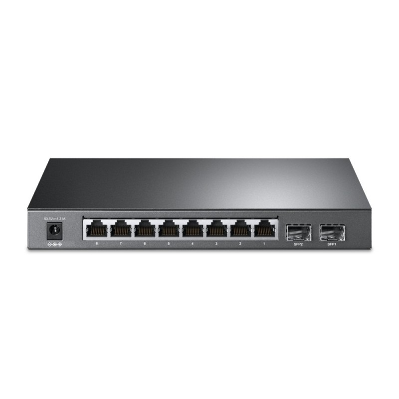 TP-Link TL-SG2210P Géré L2 Gigabit Ethernet (10 100 1000) Connexion Ethernet, supportant l'alimentation via ce port (PoE) Noir