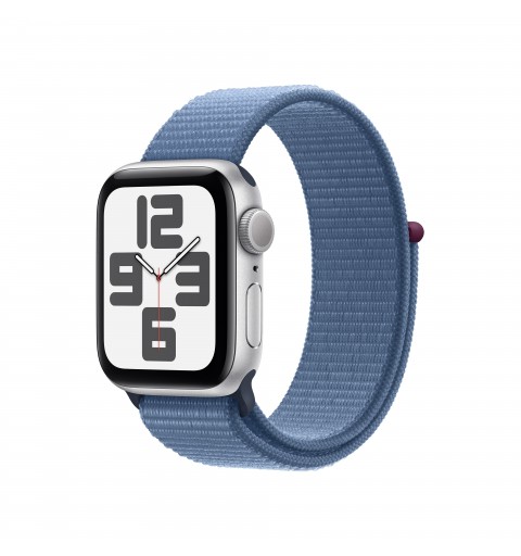 Apple Watch SE GPS 40mm Silver Aluminium Case with Winter Blue Sport Loop