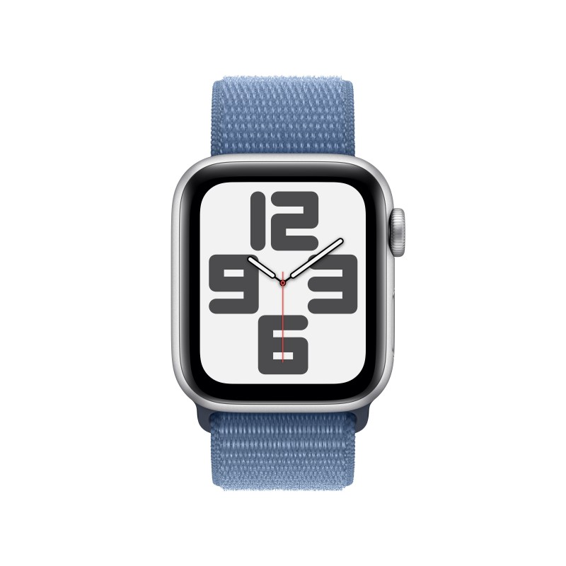 Apple Watch SE GPS 40mm Silver Aluminium Case with Winter Blue Sport Loop