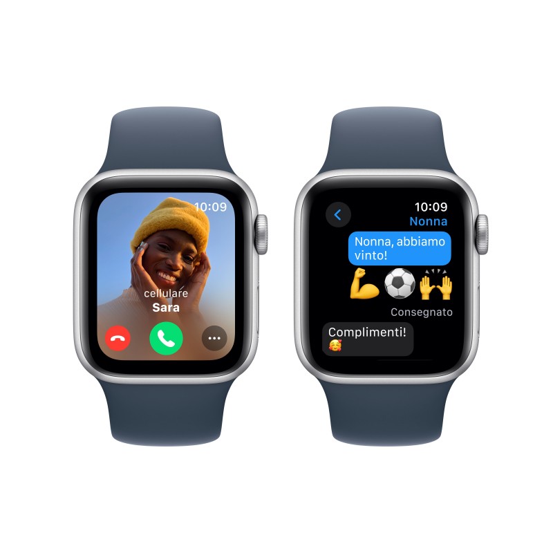 Apple Watch SE OLED 40 mm Numérique 324 x 394 pixels Écran tactile Argent Wifi GPS (satellite)