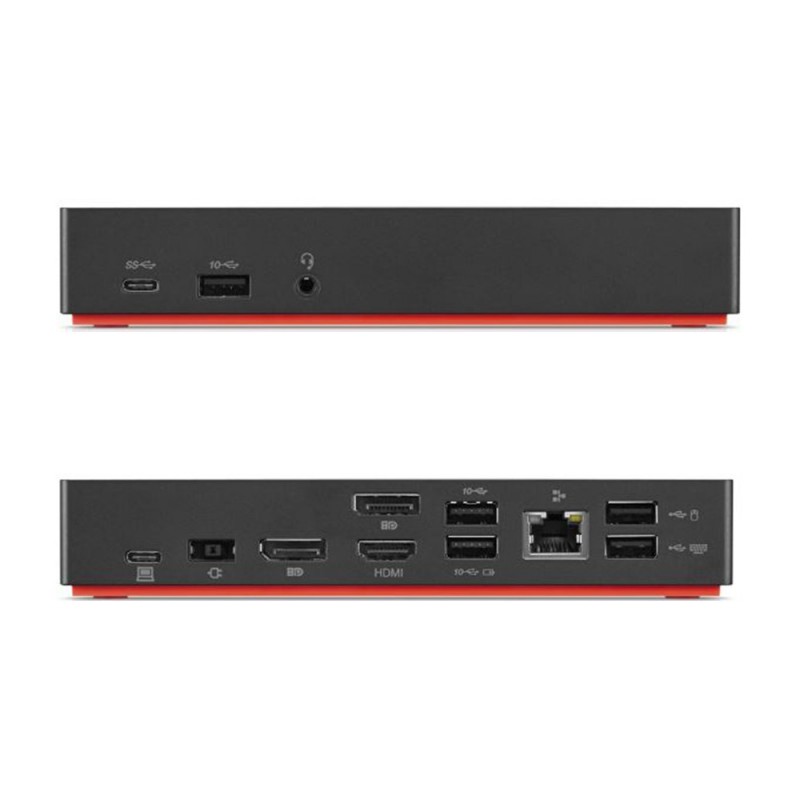 Origin Storage 40AF0135EU station d'accueil USB 3.2 Gen 1 (3.1 Gen 1) Type-A + Type-C Charbon de bois, Rouge